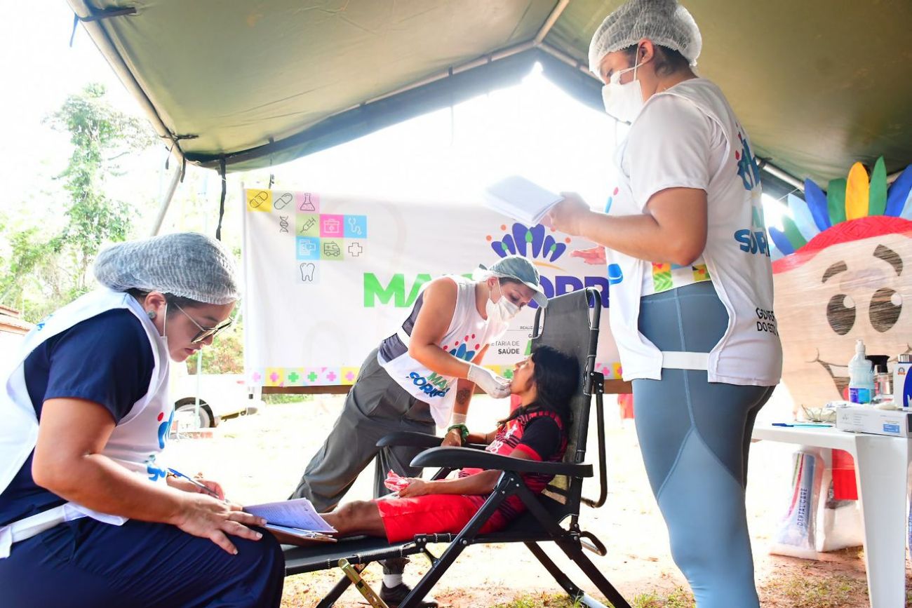 Entre os dias 14 e 16 de agosto, profissionais em saúde bucal deram assistência aos indígenas