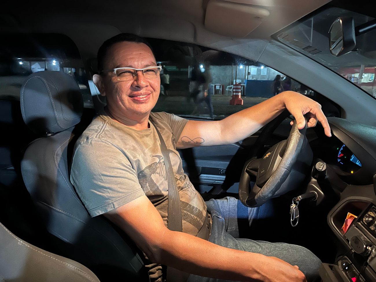 Benny Souza é motorista de aplicativo há sete anos e está feliz com o lucro obtido na 53ª Expofeira