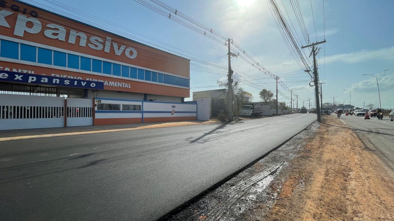 Via marginal na Duca Serra tem aproximadamente 500 metros de extensão