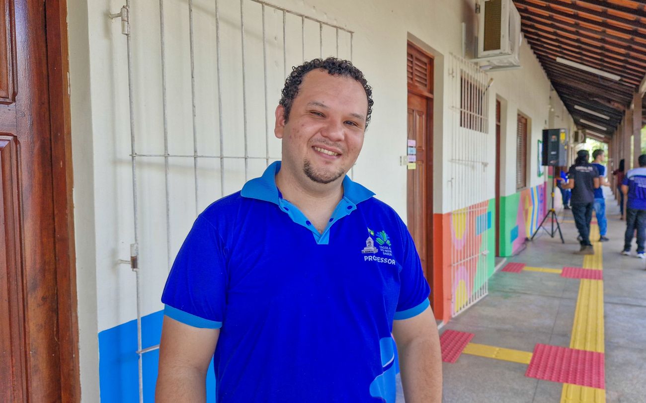 O professor Guilherme Ramon é um ex-aluno da escola