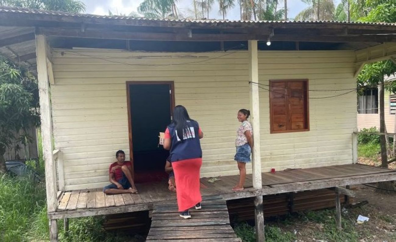 Os moradores do Bailique também estão recebendo orientações sobre a importância de tratar a água para consumo