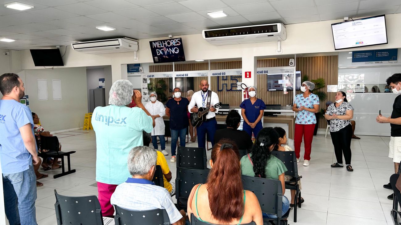 Iniciativa promove momentos de paz e conforto para pacientes, acomapnhantes e funcionários do HE