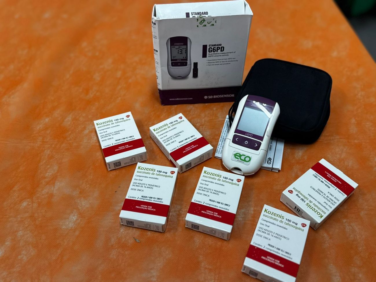 Medicamento e equipamentos de teste de diagnóstico G6PD foram entregues em Oiapoque pela SVS