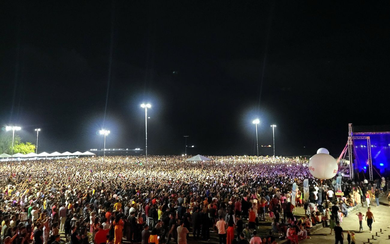 Cantor se apresentou em show gratuito no anfiteatro da Fortaleza de São José de Macapá