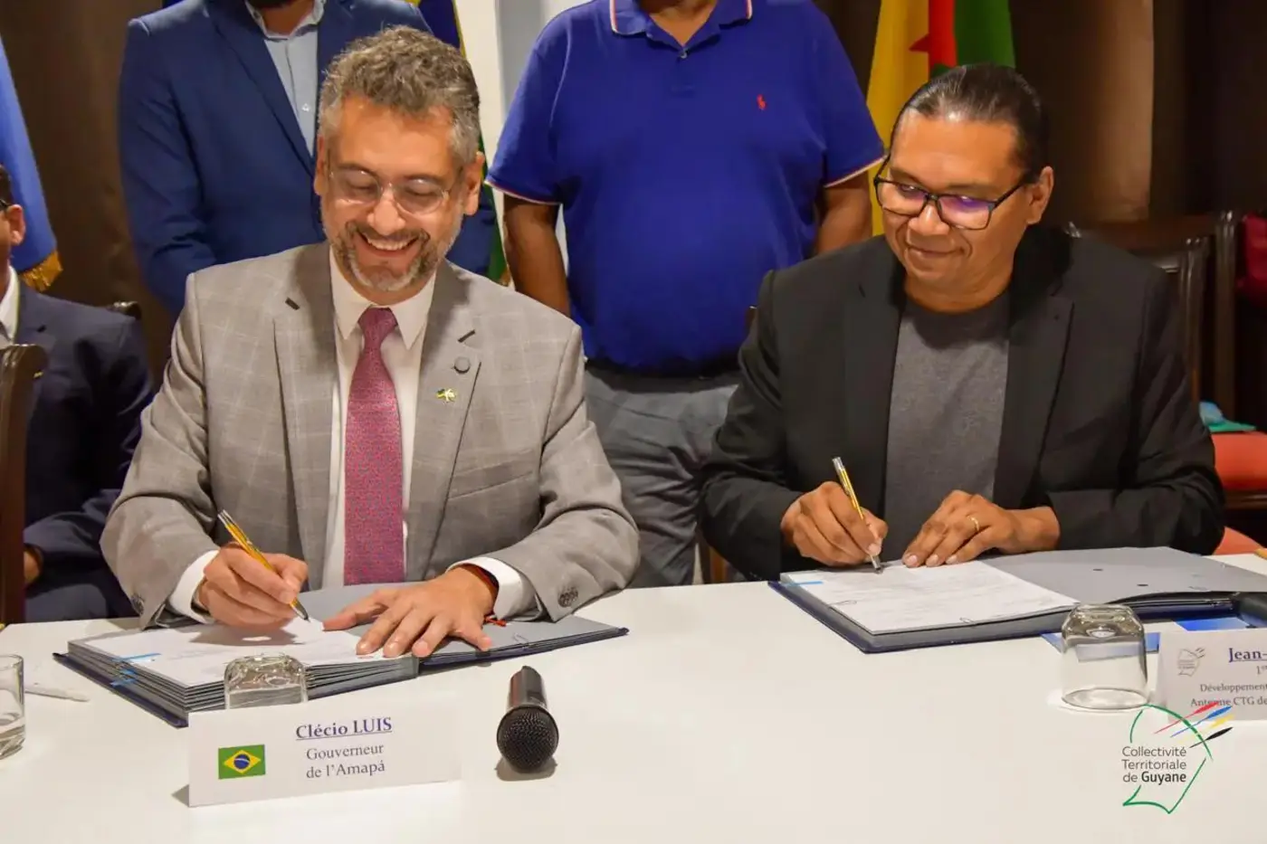 Governador Clécio Luís assina declaração de intenção com o CTG, em Caiena