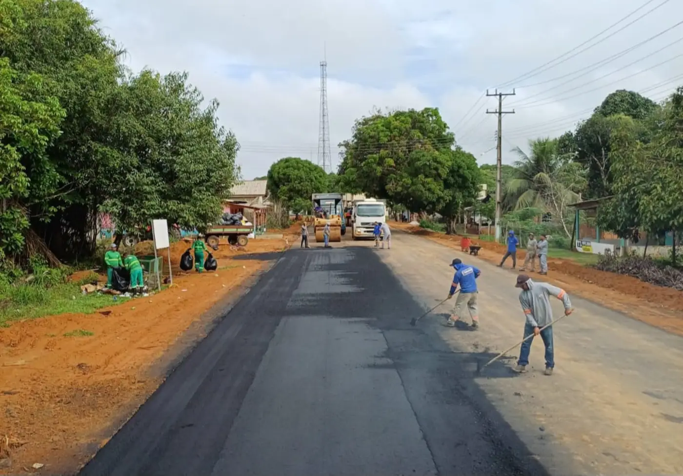 Pavimentação iniciou pela comunidade de São Joaquim do Pacuí e finalizará em São Tomé do Pacuí