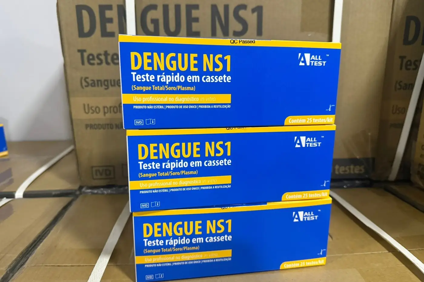Testes rápidos para diagnóstico de dengue no estado começaram a ser distribuídos nesta segunda-feira, 27