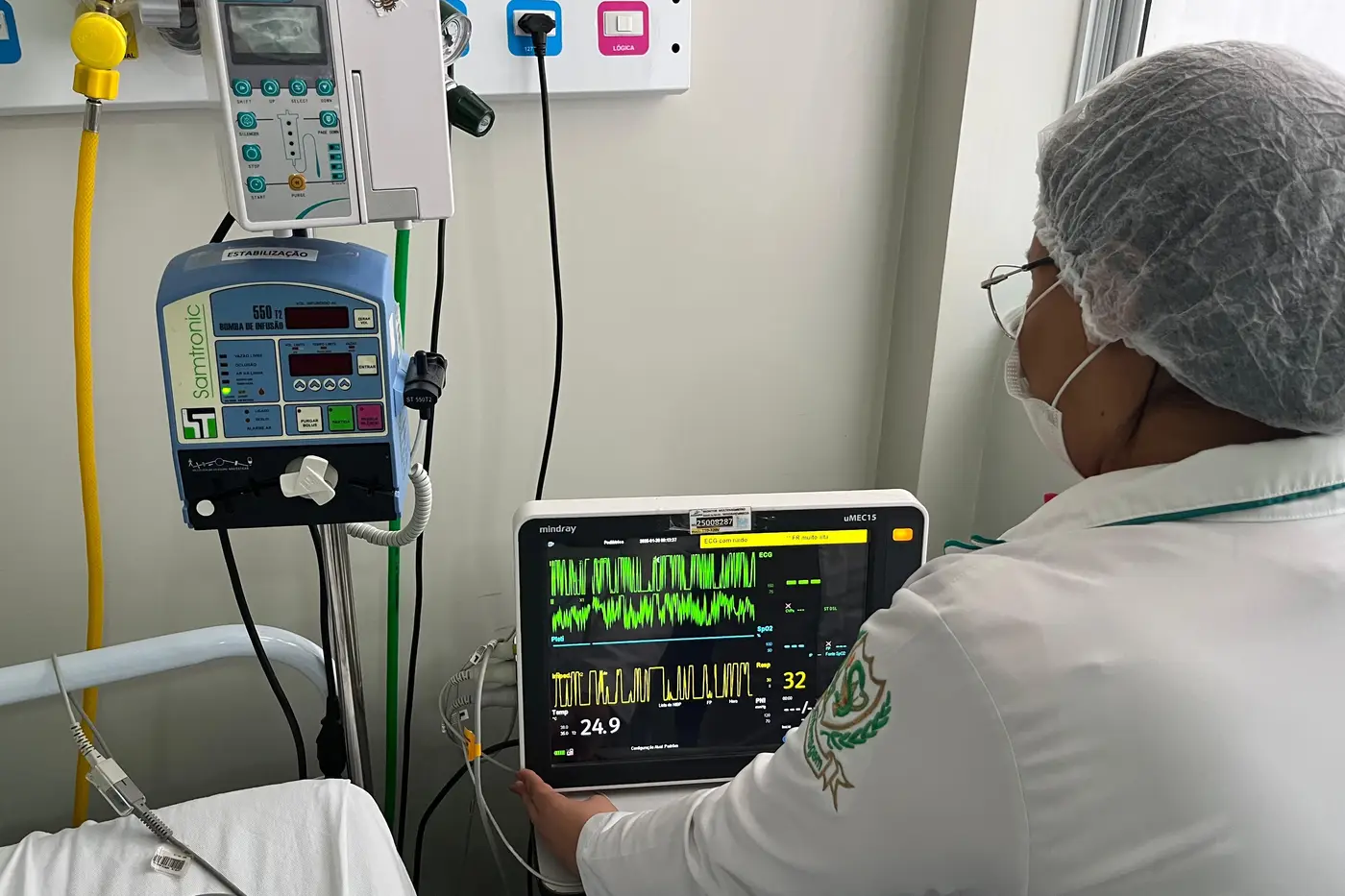 HCA conta com cerca de 50 monitores que usam tecnologia avançada que avalia de maneira detalhada o paciente