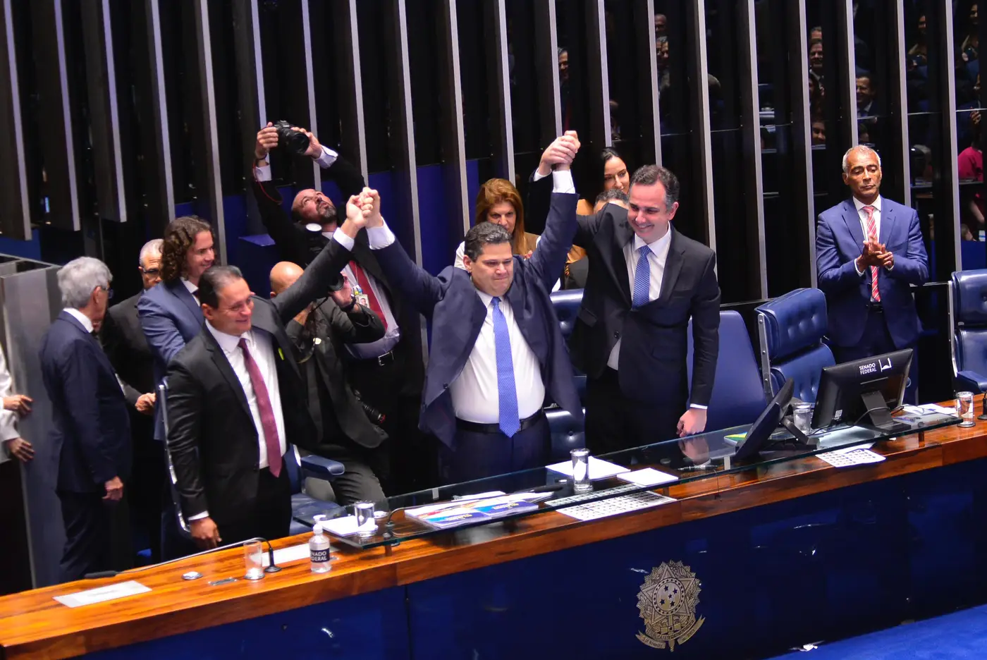 Senador Davi Alcolumbre venceu a eleição para a presidência do Congresso Nacional com 73 votos entre 81 parlamentares