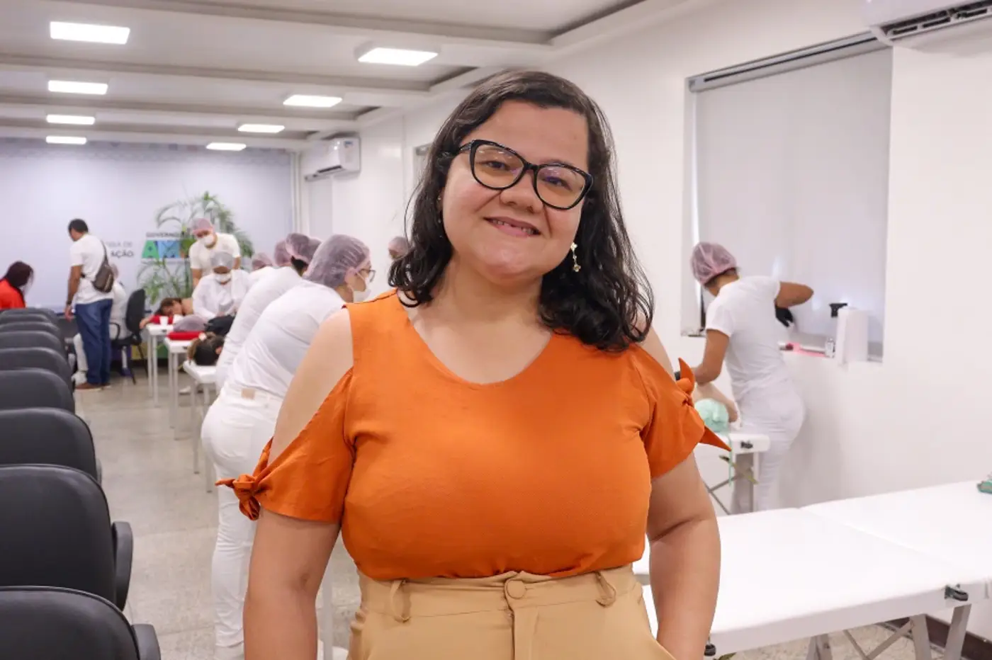 Servidora da educação Daniely Morais aproveitou programação em homenagem às mulheres