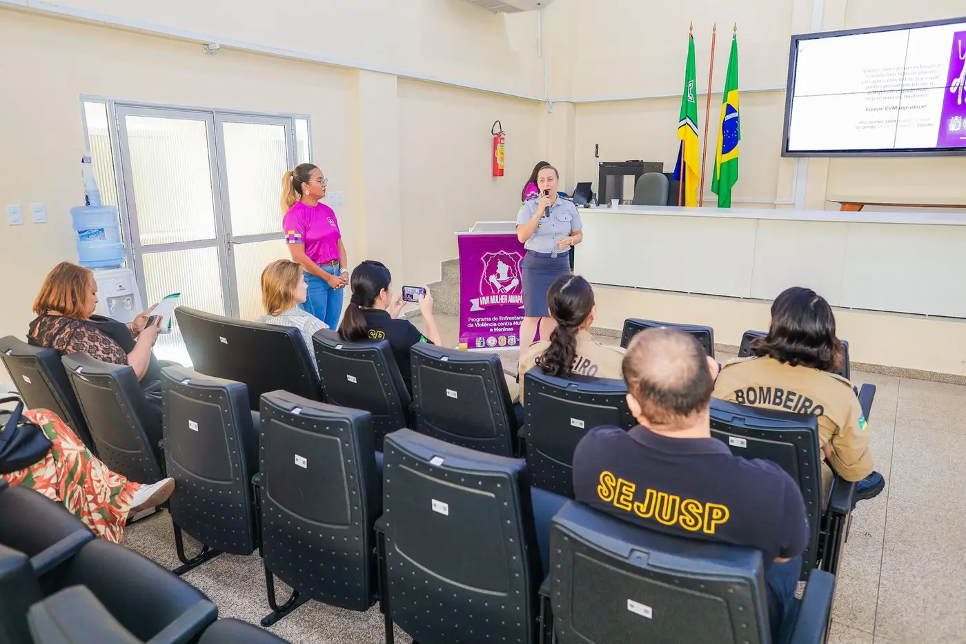 Responsável pela Patrulha Maria da Penha, Capitã Waldenice Nogueira