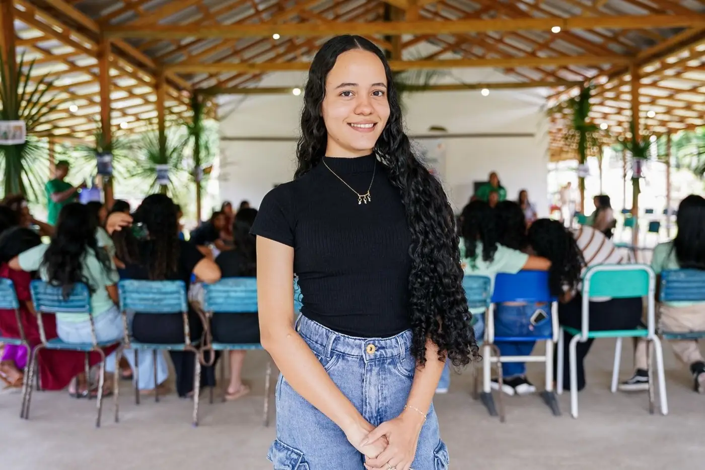 Aluna da Escola Família Agroextrativista do Carvão, no município de Mazagão, Alessandra Calazans