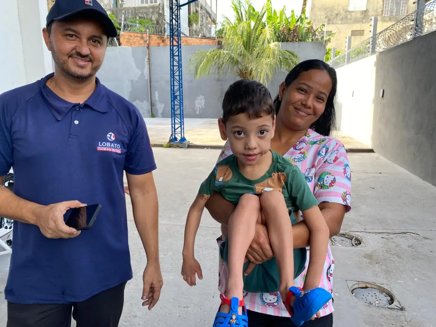 Wagner Maurício e seu filho César, de 5 anos