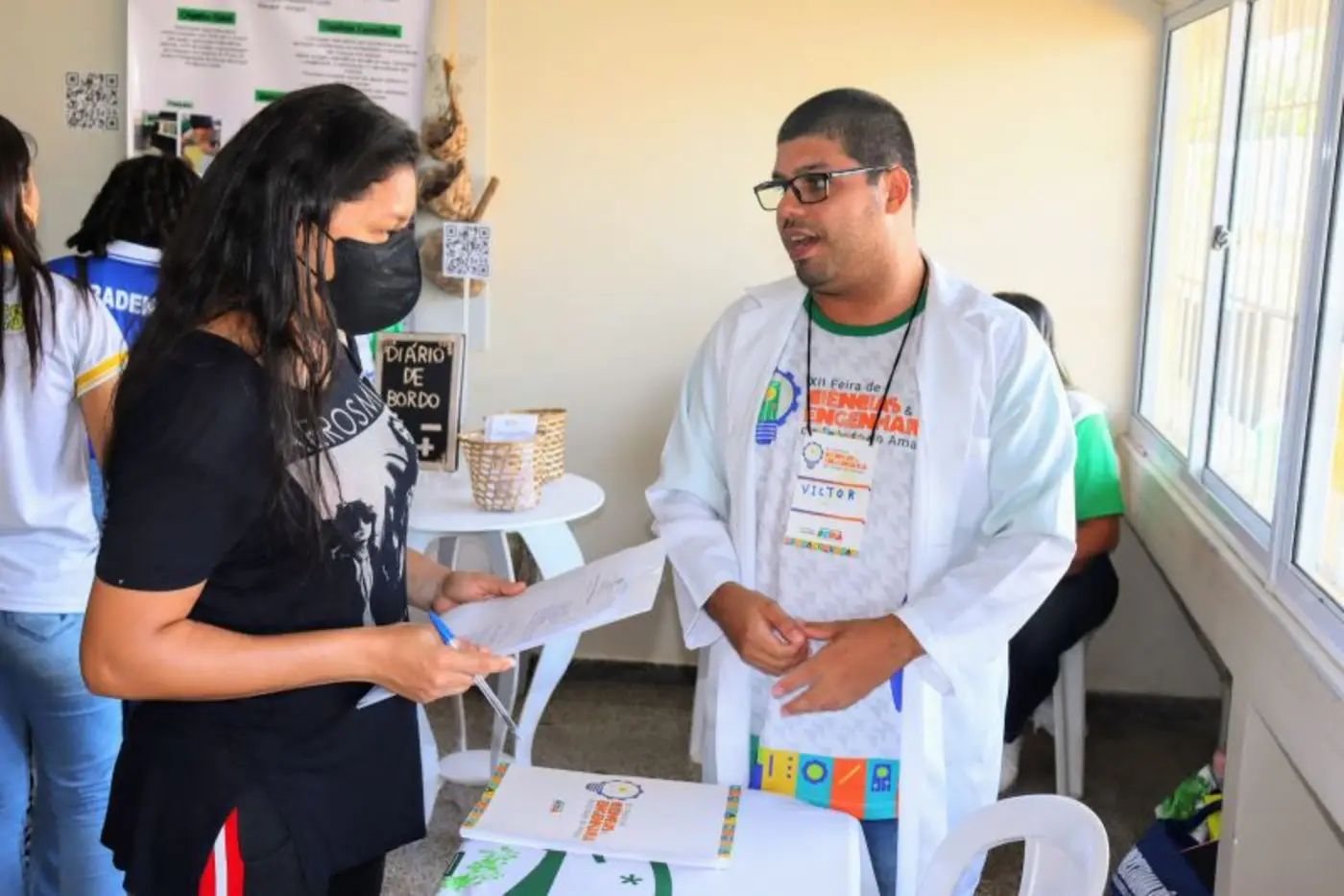 O estudante apresentou o seu projeto e foi o ganhador da feceap em 2024, levando o valor de R$ 6.500,00