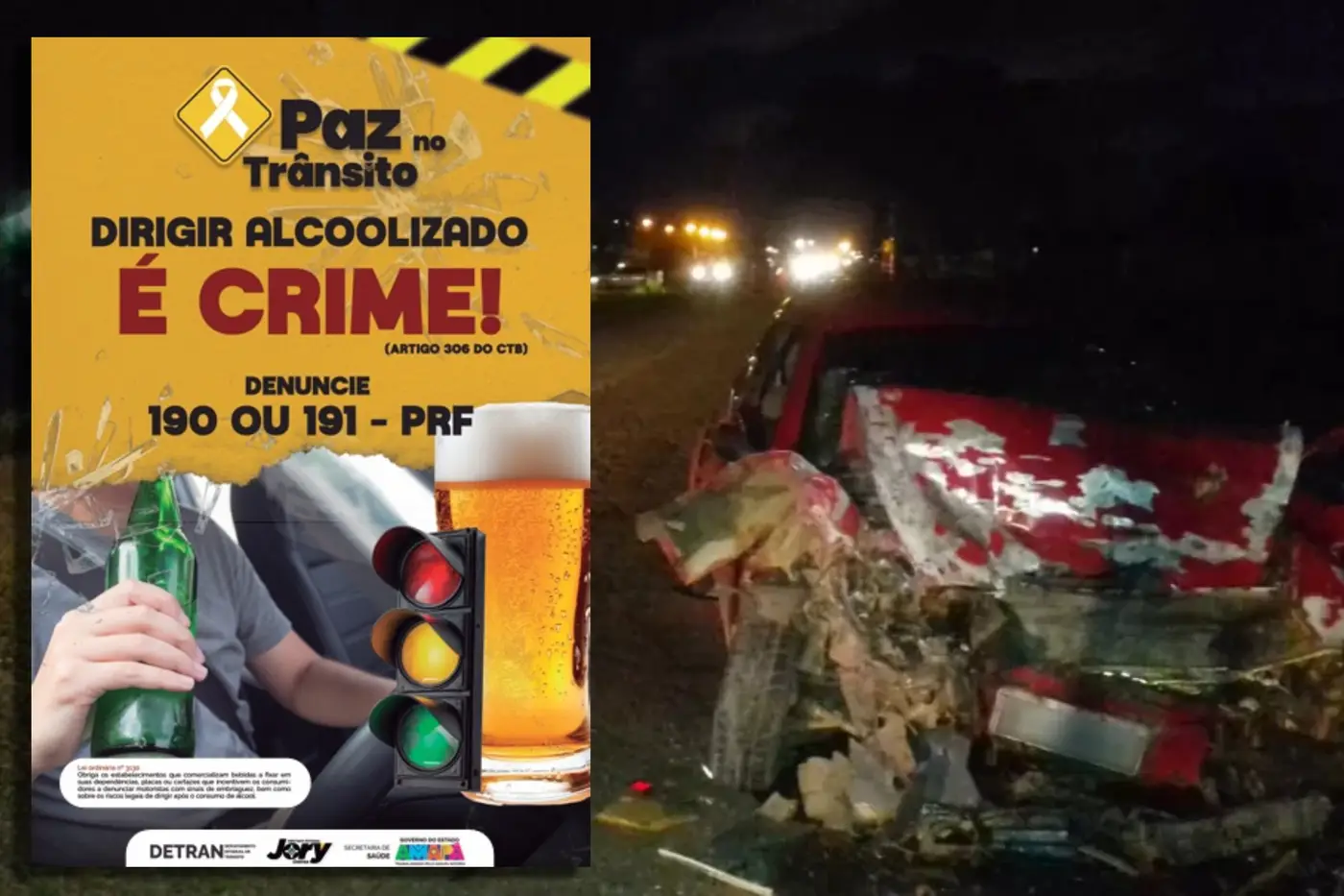 Ação do Governo do Amapá busca incentivar as pessoas a denunciarem motoristas embriagados