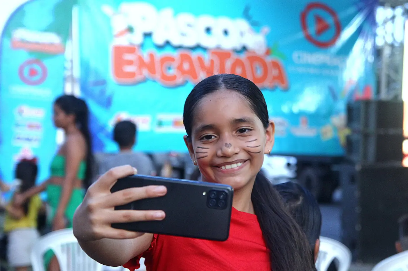 Pétala Jamily, de 9 anos, foi uma das 400 crianças participantes do evento do Governo do Amapá