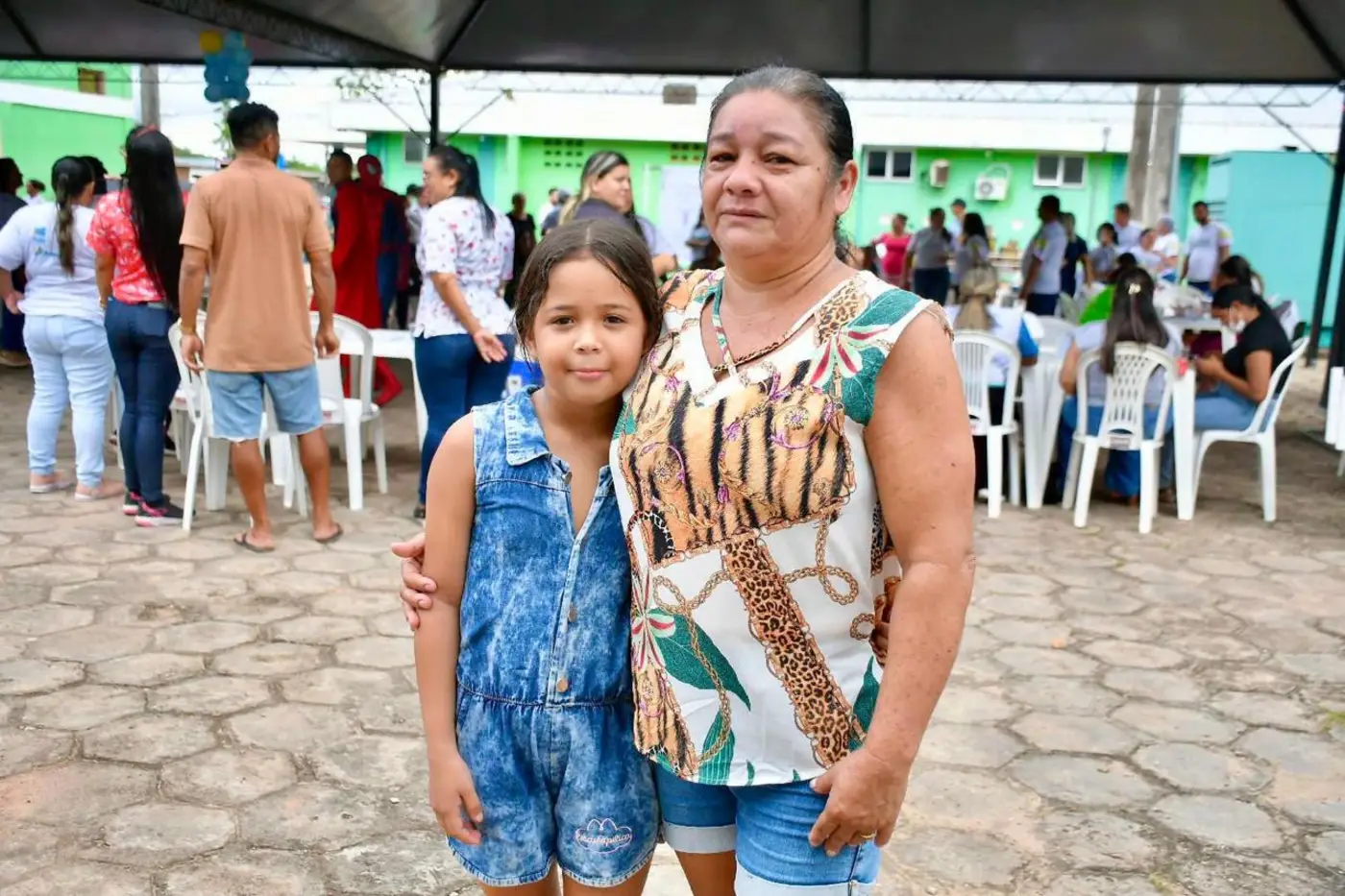 Maria Domingas da Silva levou a neta para vacinar durante ação da UPA Zona Norte, em Macapá