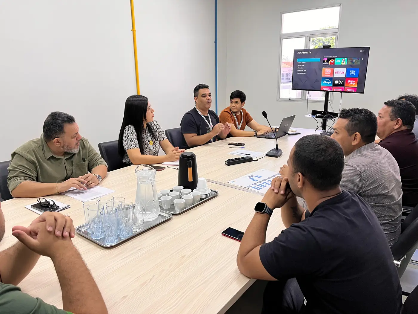 Equipes da Sedel e do Prodap alinham detalhes do novo sistema informatizado para facilitar inscrições em eventos esportivos