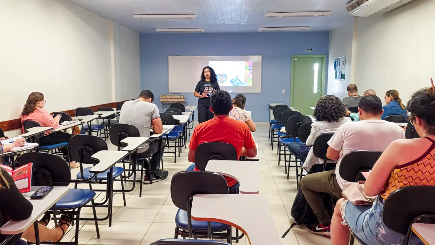 O treinamento contempla dois módulos principais: o Matematicando e o Geometa
