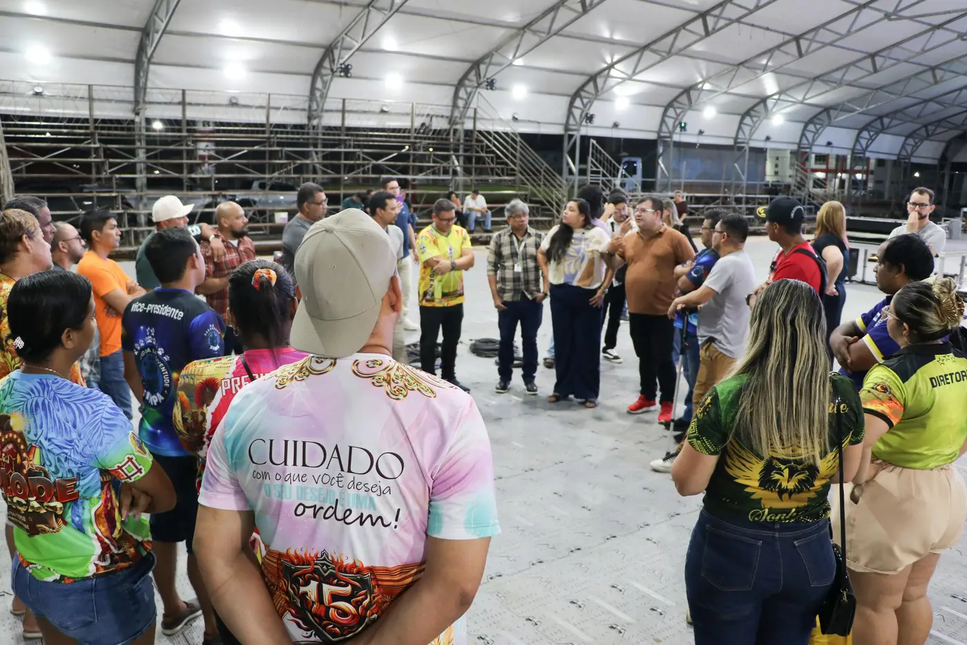 A inspeção serviu para conferir o andamento dos serviços da Cidade Junina