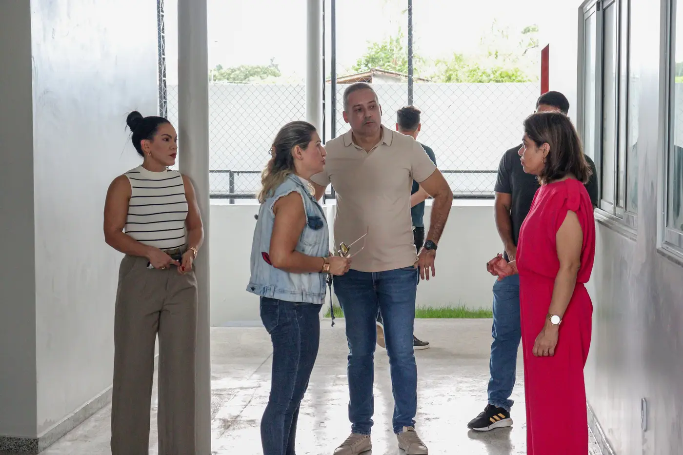 Durante a vistoria, foram avaliados os últimos detalhes da infraestrutura da escola