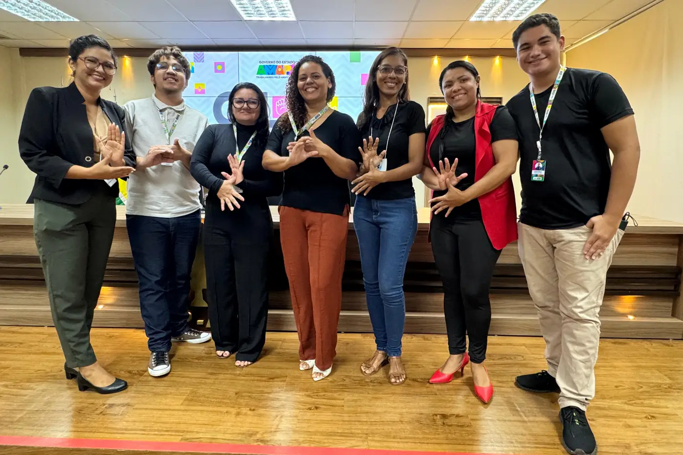 Equipe da Central de Intérpretes e Tradutores de Libras (Cilsaúde)