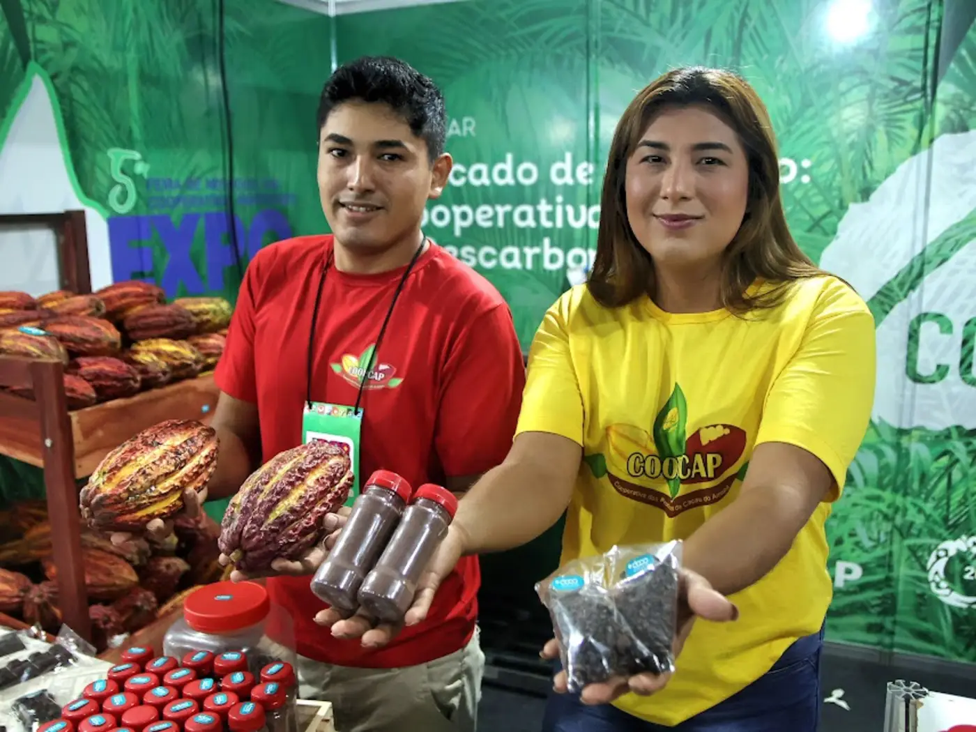 O espaço conta com 30 expositores, que além do cacau, trazem outros produtos da região