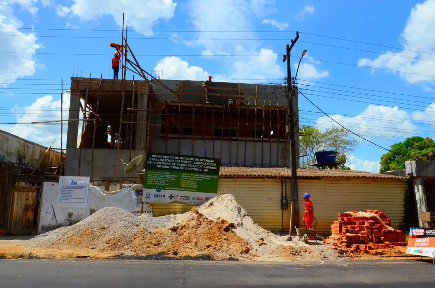Obra do novo Laboratório de Fronteira (Lafron), em Oiapoque, segue em ritmo acelerado