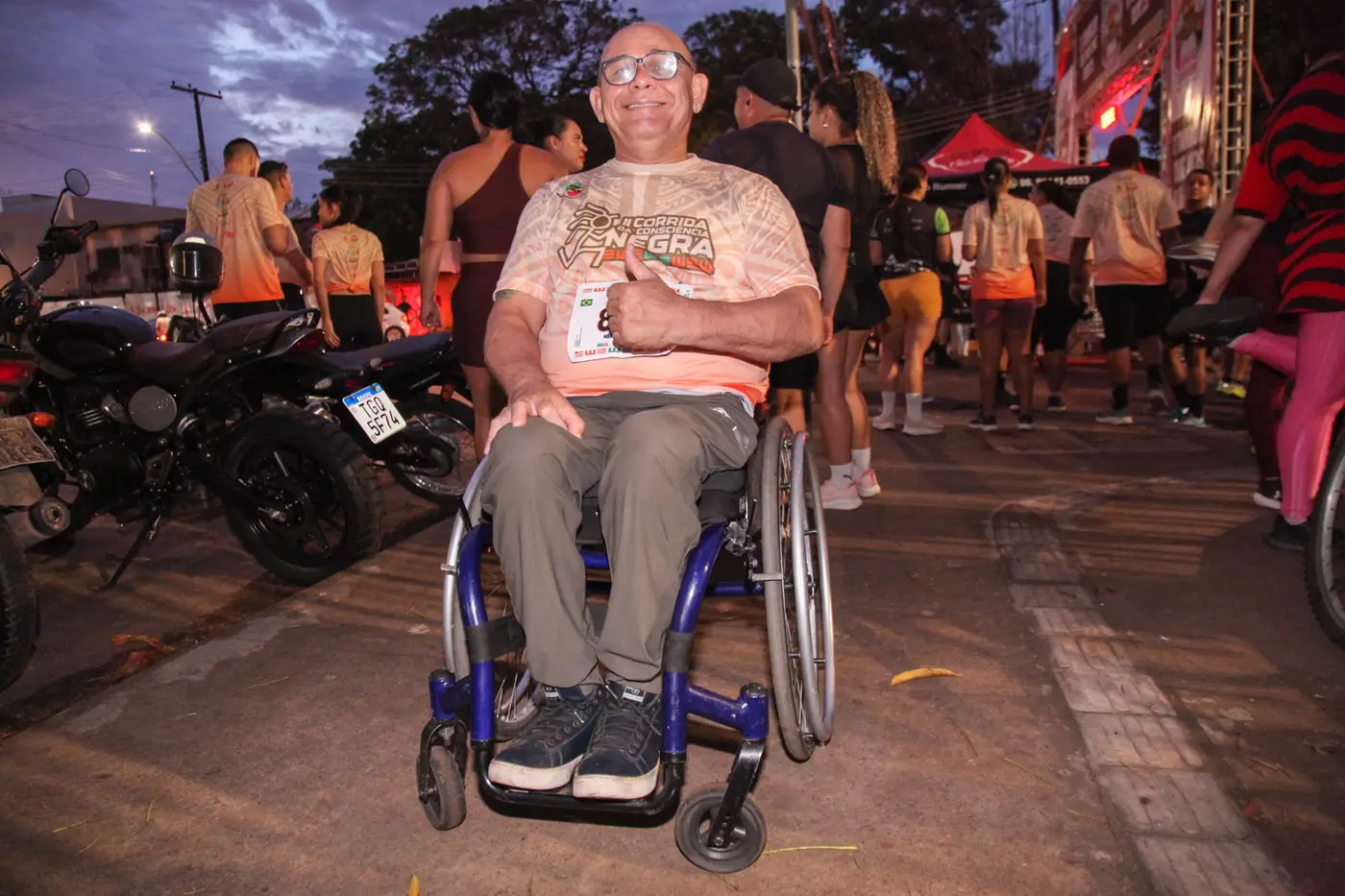 Animado, José conta que é sua primeira vez participando da corrida e ressalta a importância de participar da prática esportiva