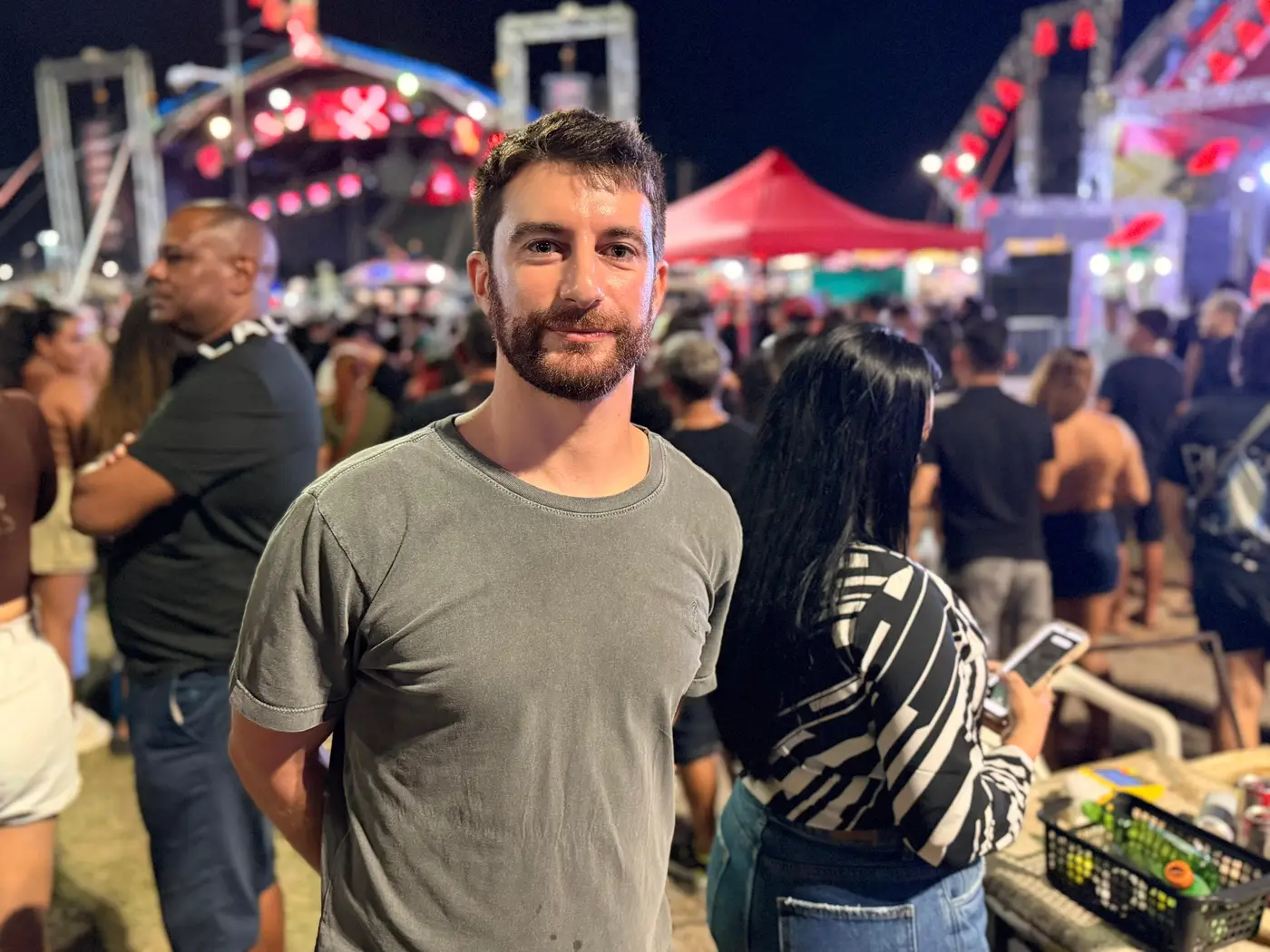 Piloto francês Julian Rigout ficou encantado com a Noite de Aparelhagens