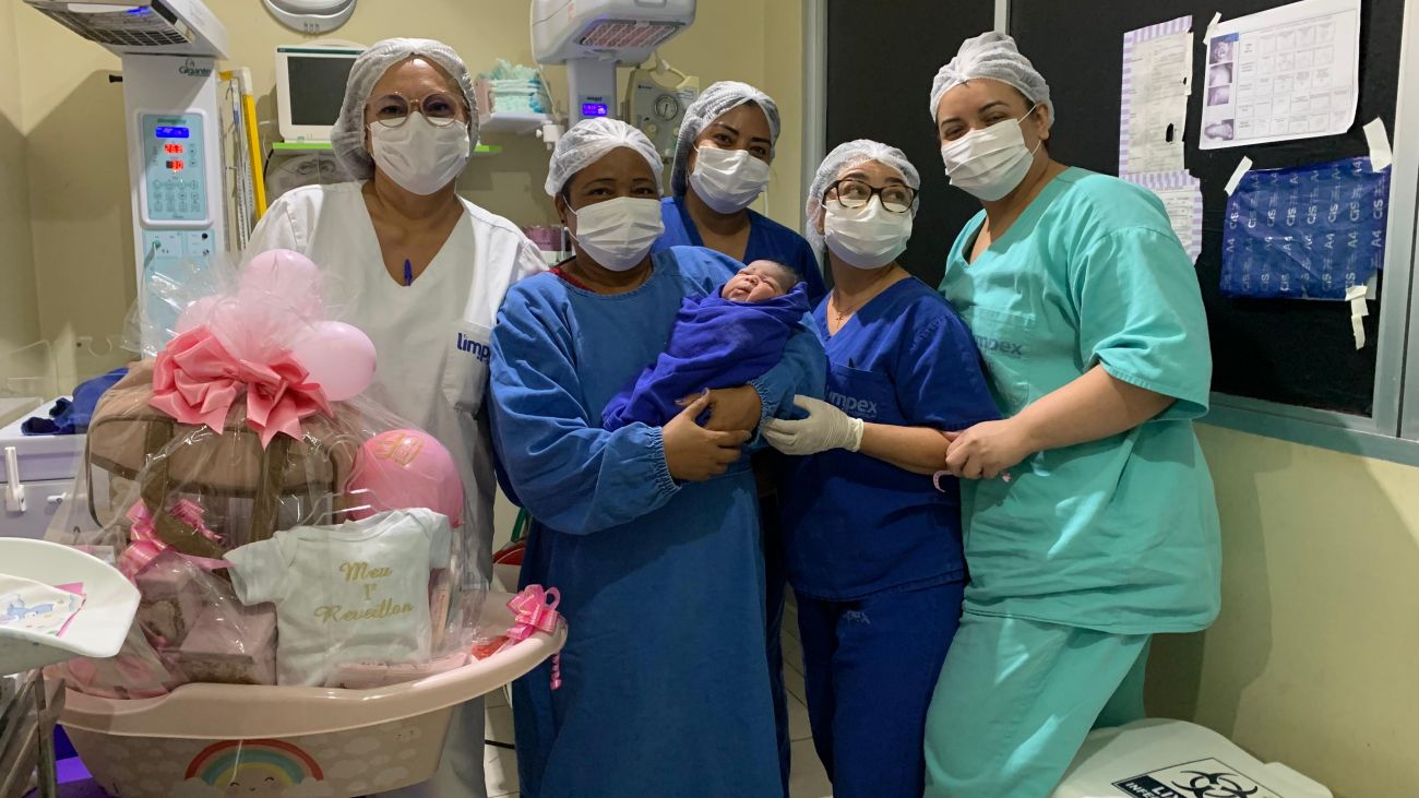 Equipe médica atuou no nascimento de Dulce Maria no Hospital da Mulher Mãe Luzia, em Macapá
