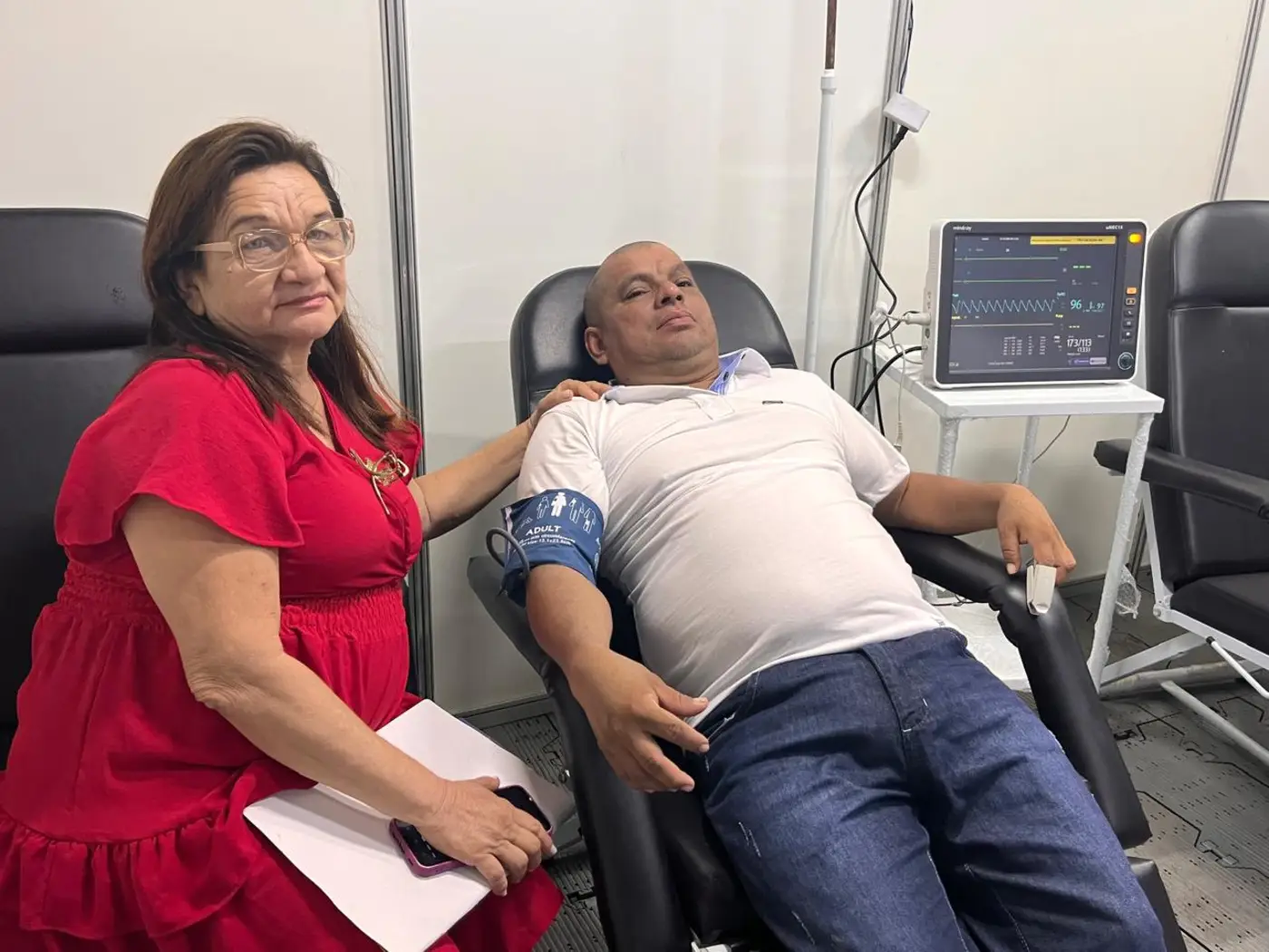 O senhor José Roberto e a esposa Maria de Nazaré, foram atendidos nos primeiros minutos de 2026