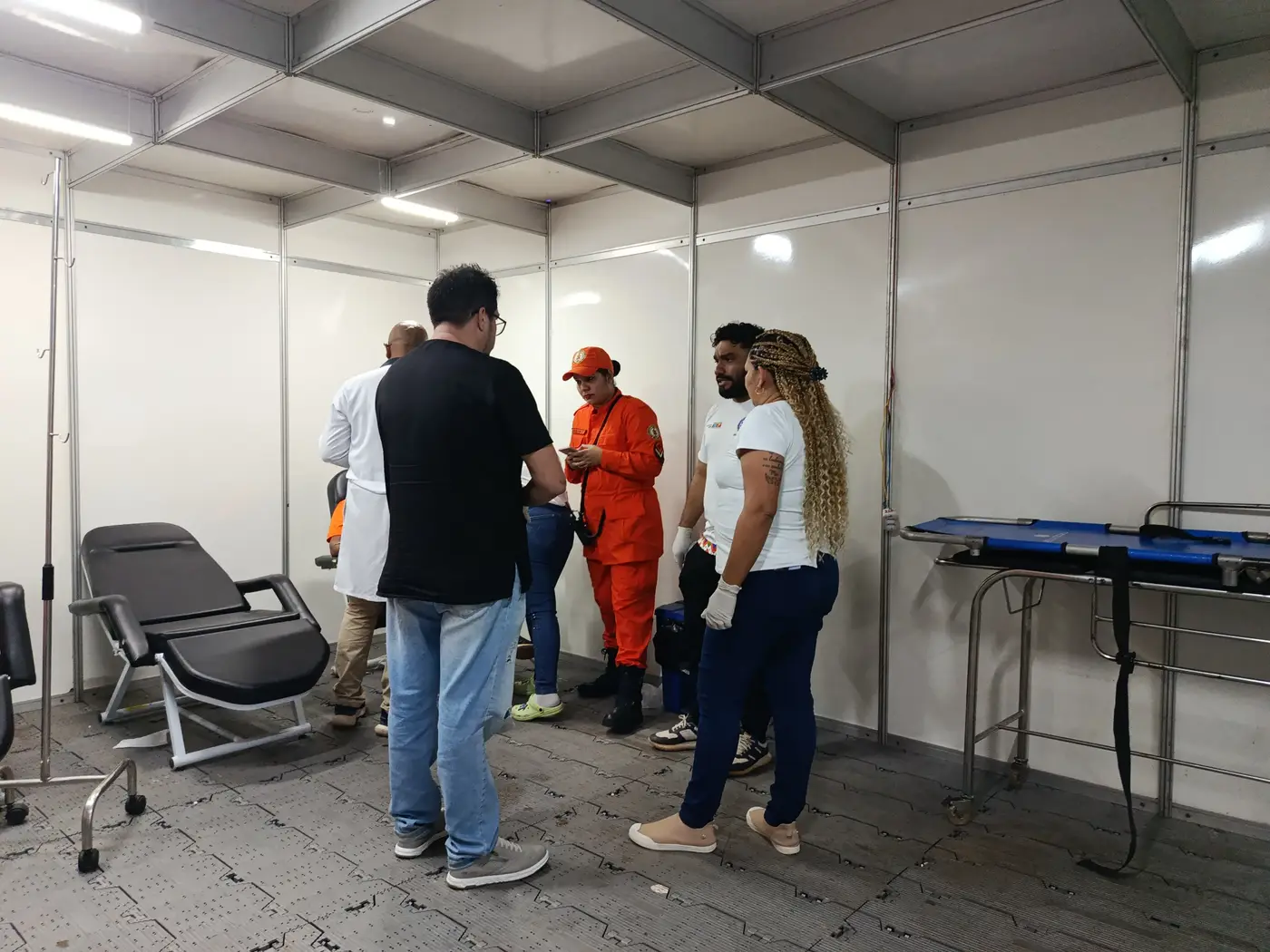 Cuidado e atenção no atendimento durante os cinco dias de evento, garantido pela equipe de saúde