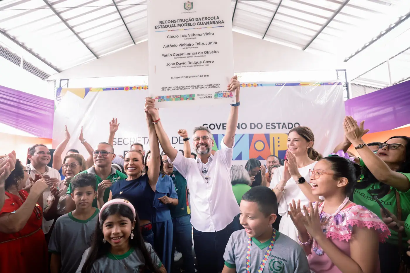 Entrega da nova estrutura da Escola Estadual Modelo Guanabara pelo governador Clécio Luís, como parte da programação do aniversário de 268 anos de Macapá