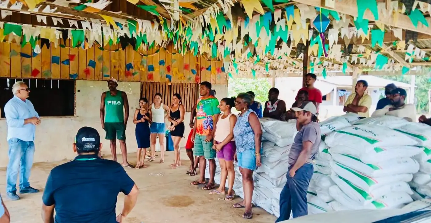 No Quilombo São João, no Maruanum, famílias agricultoras agora contam com adubo, roçadeiras e assistência técnica