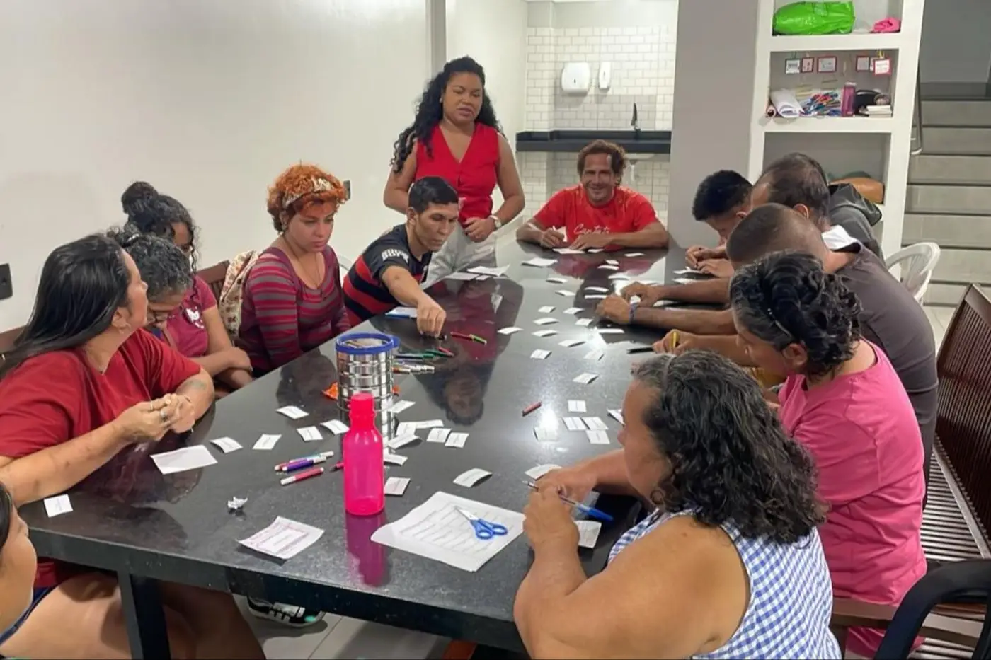 Como parte do programa terapêutico, Caps Gentileza promove diversas oficinas, dentre elas, a de artesanato