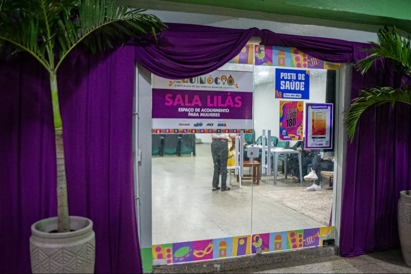 A sala funcionou durante os três dias de festival em um local estratégico, garantindo acolhimento rápido e seguro