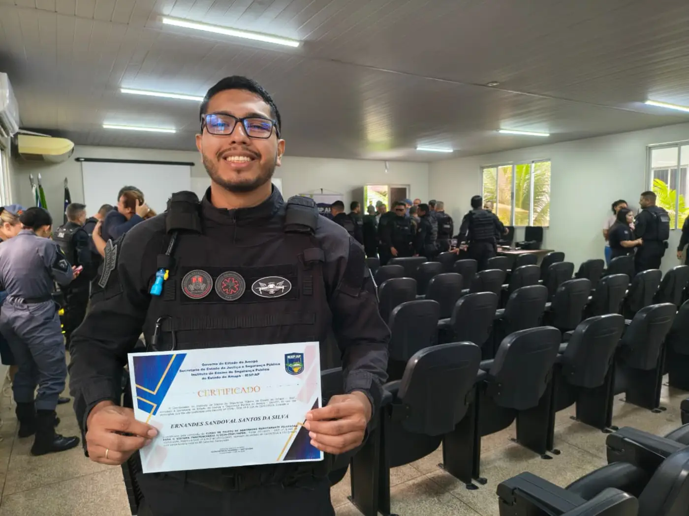 Policial penal Ernandes Sandoval celebrou o momento