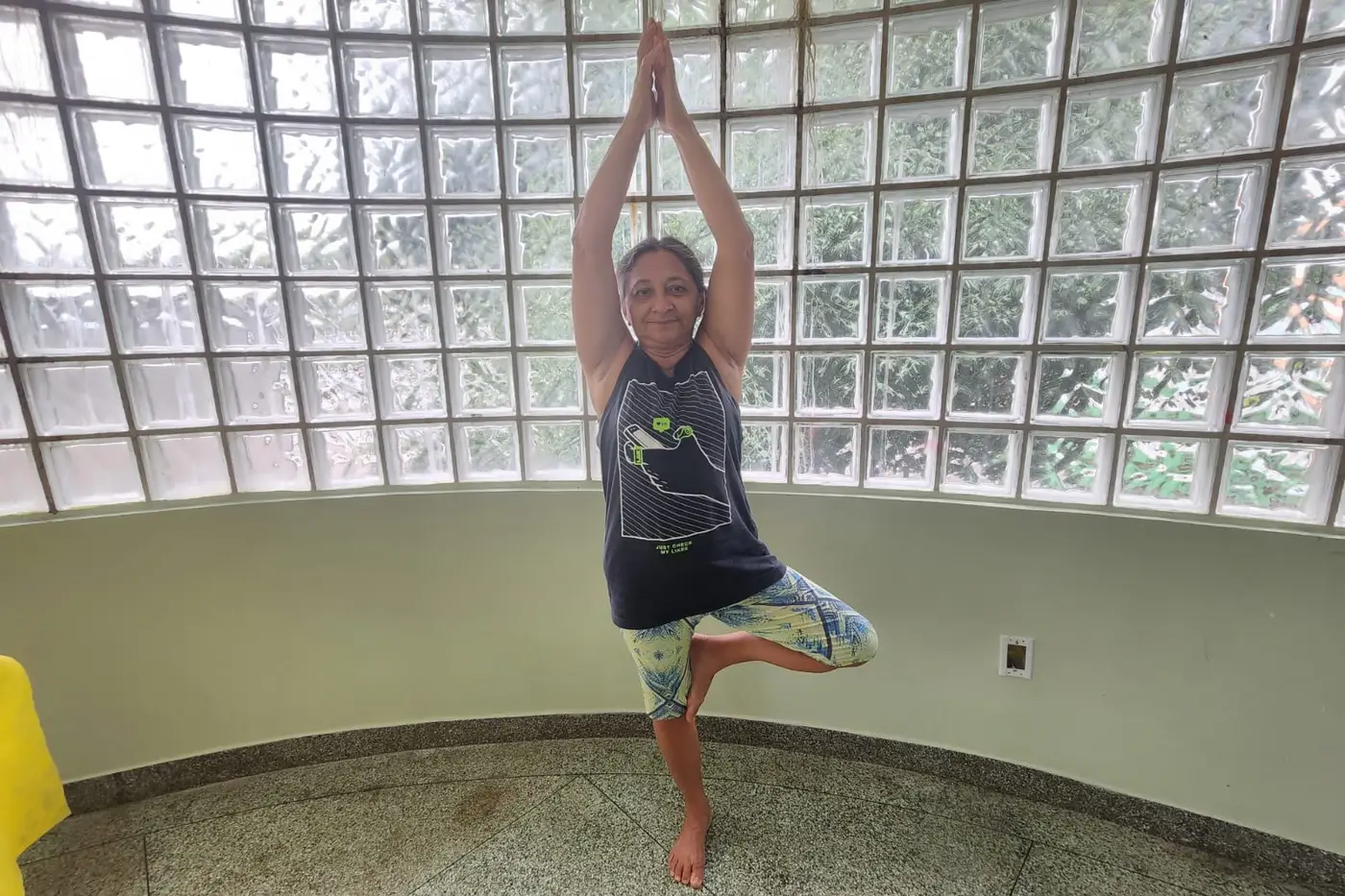 Lucila Maria dos Santos Silva conseguiu encontrar no yoga equilíbrio físico e emocional