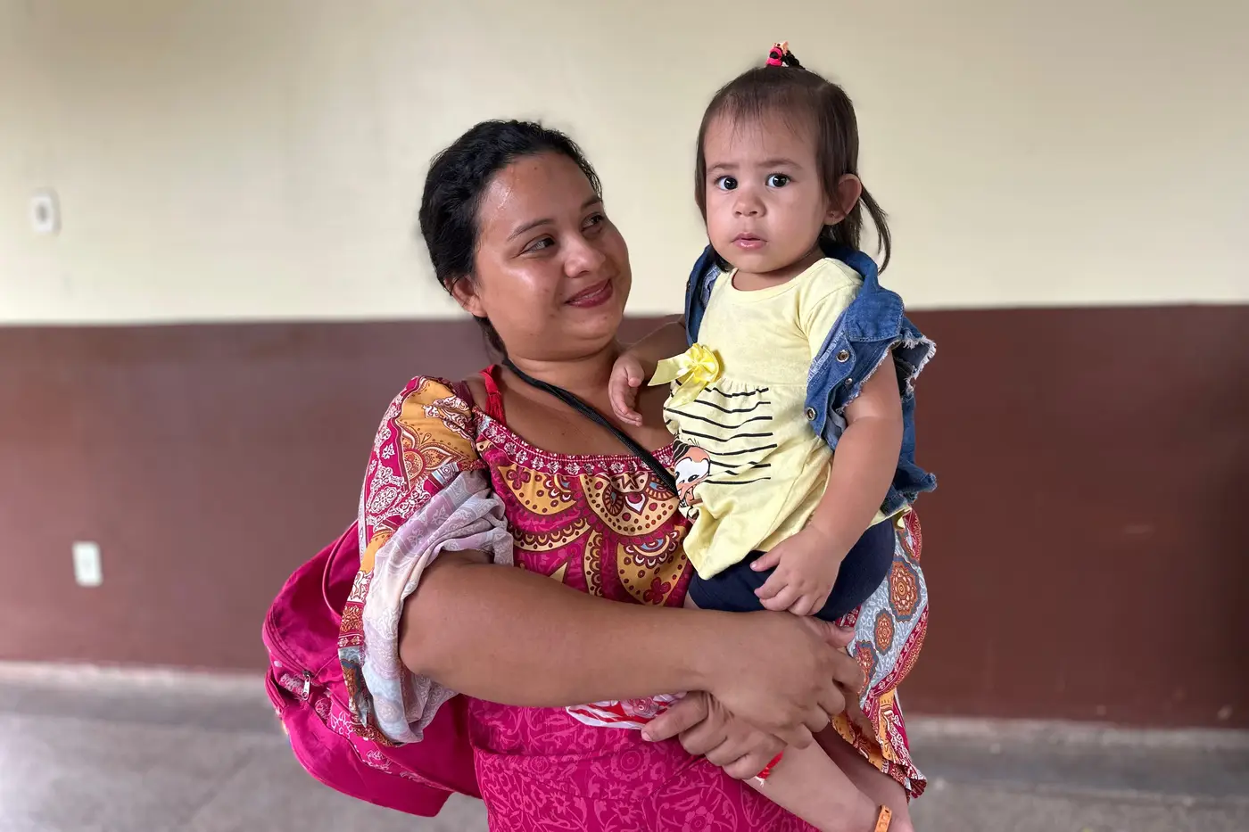 Josimara Santos dos Santos participou da ação acompanhada da filha Maria Alice