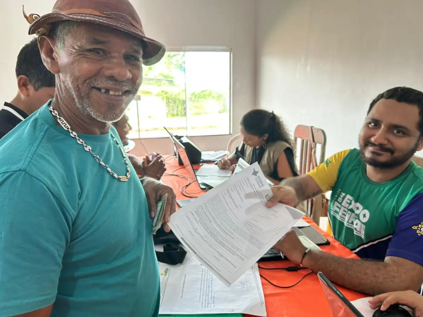 Agricultor Moisés Rodrigues, de 68 anos, concluiu o atendimento para regularizar sua propriedade rural