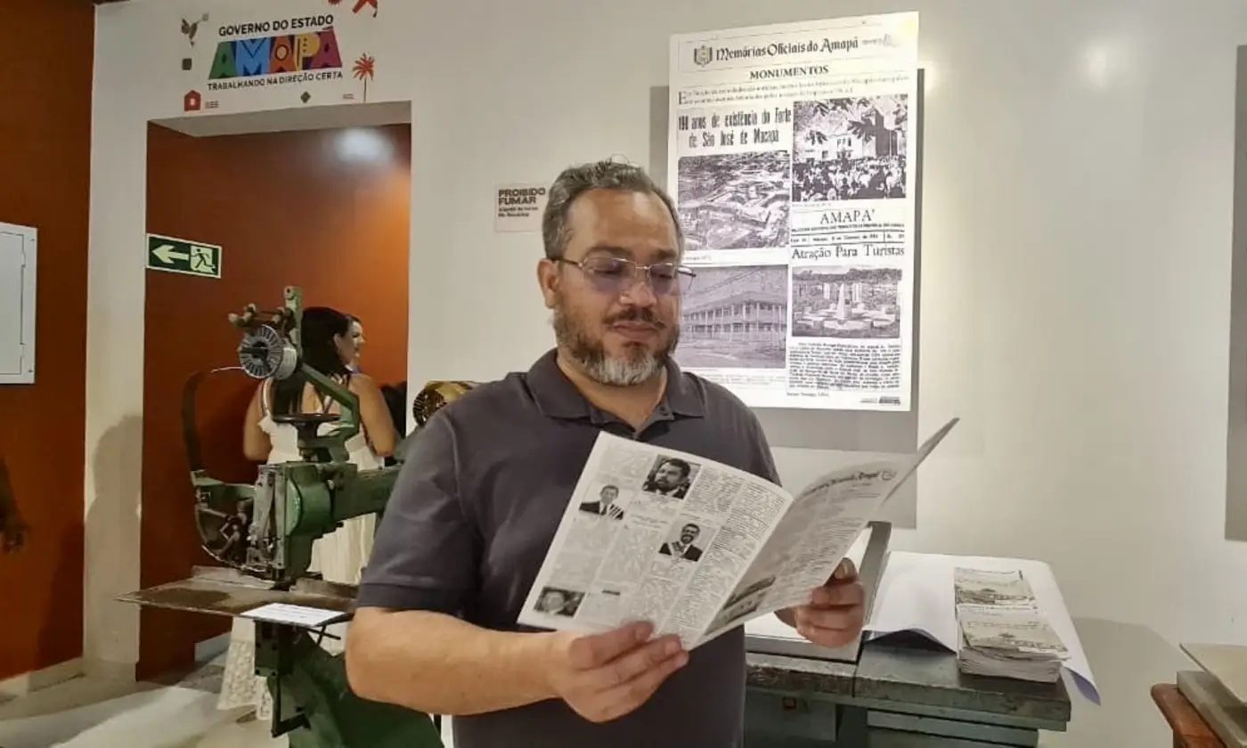A mostra apresenta materiais históricos relacionados aos governadores do Amapá e à evolução da Imprensa Oficial