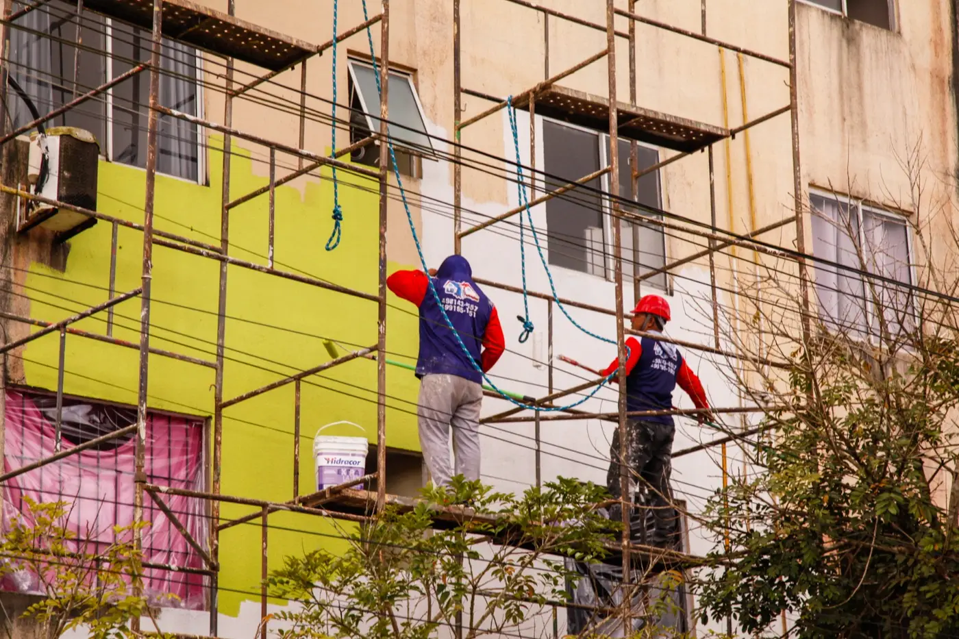 Blocos já estão recebendo os serviços de manutenção e pintura