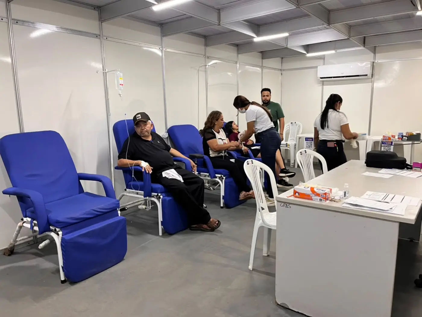 Ate a meia noite, 10 atendimento foram realizados pela equipe, todos considerados leves